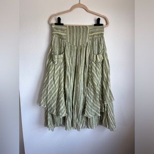 free people layered midi skirt